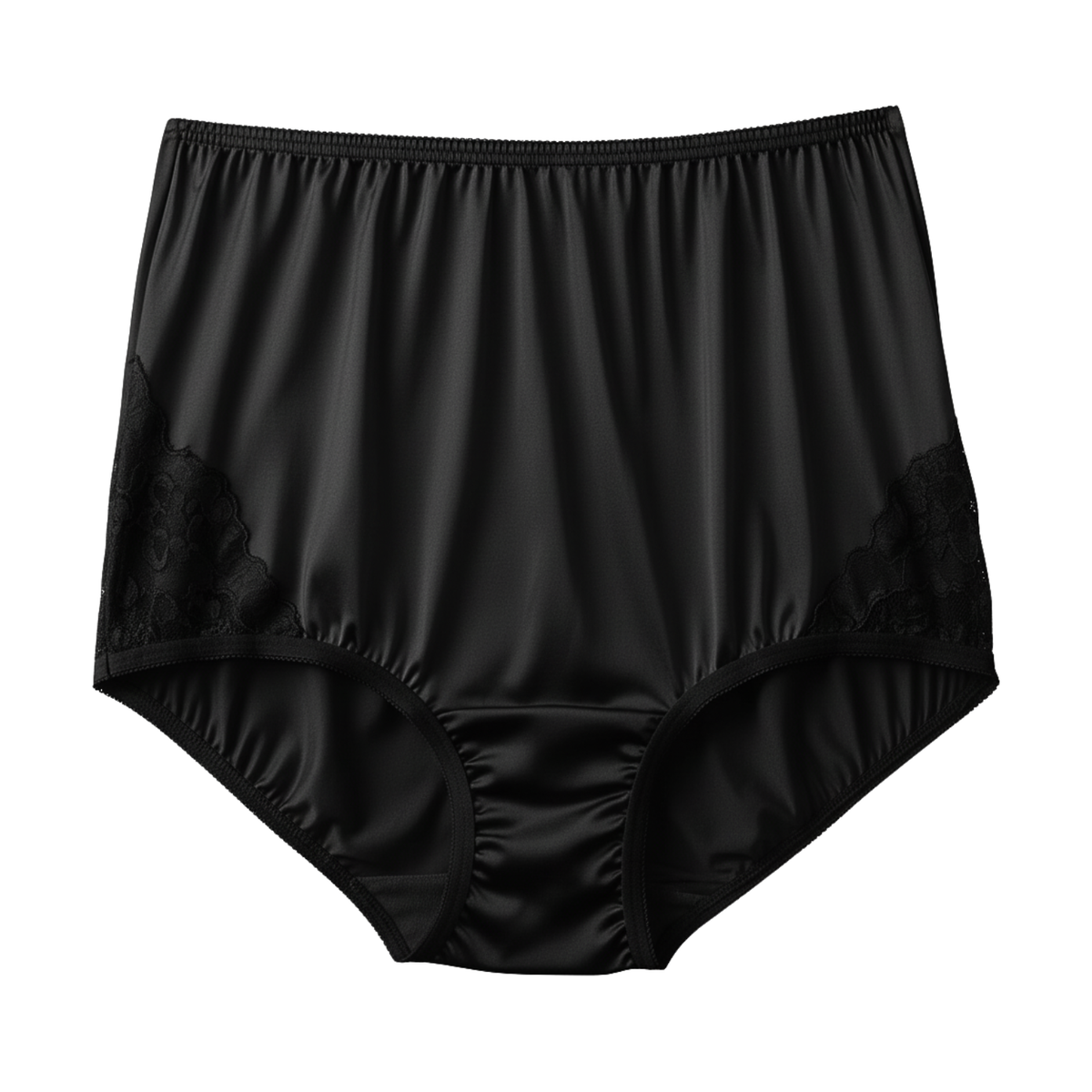 Vanity Fair Lace Nouveau Full Brief Panty, Midnight Black, 1 Pack, Style 13001, Front View