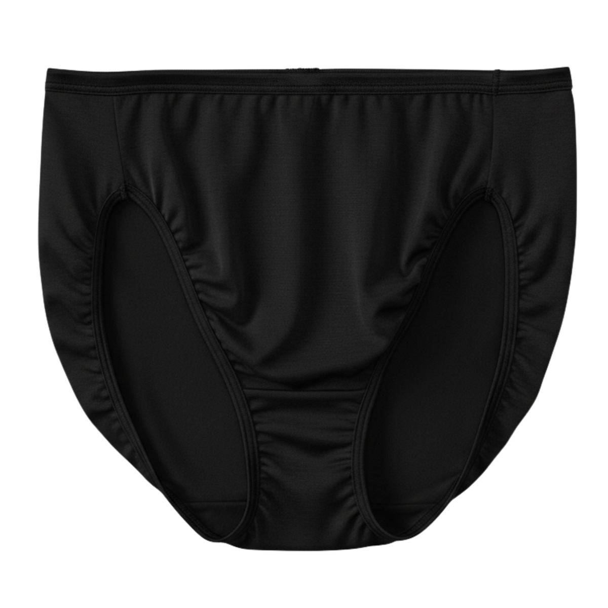 Vanity Fair Illumination Hi Cut Panty, Midnight Black, 1 Pack, Style 13108, Front View