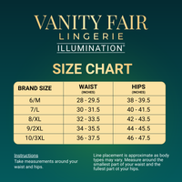 Vanity Fair Style 13109 Women's Illumination Brief Panty Size Chart