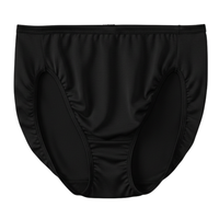 Vanity Fair Illumination Hi Cut Panty, Midnight Black, 1 Pack, Style 13108, Front View