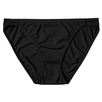 Vanity Fair Illumination String Bikini Panty, Midnight Black, 1 Pack, Style 18108, Front View