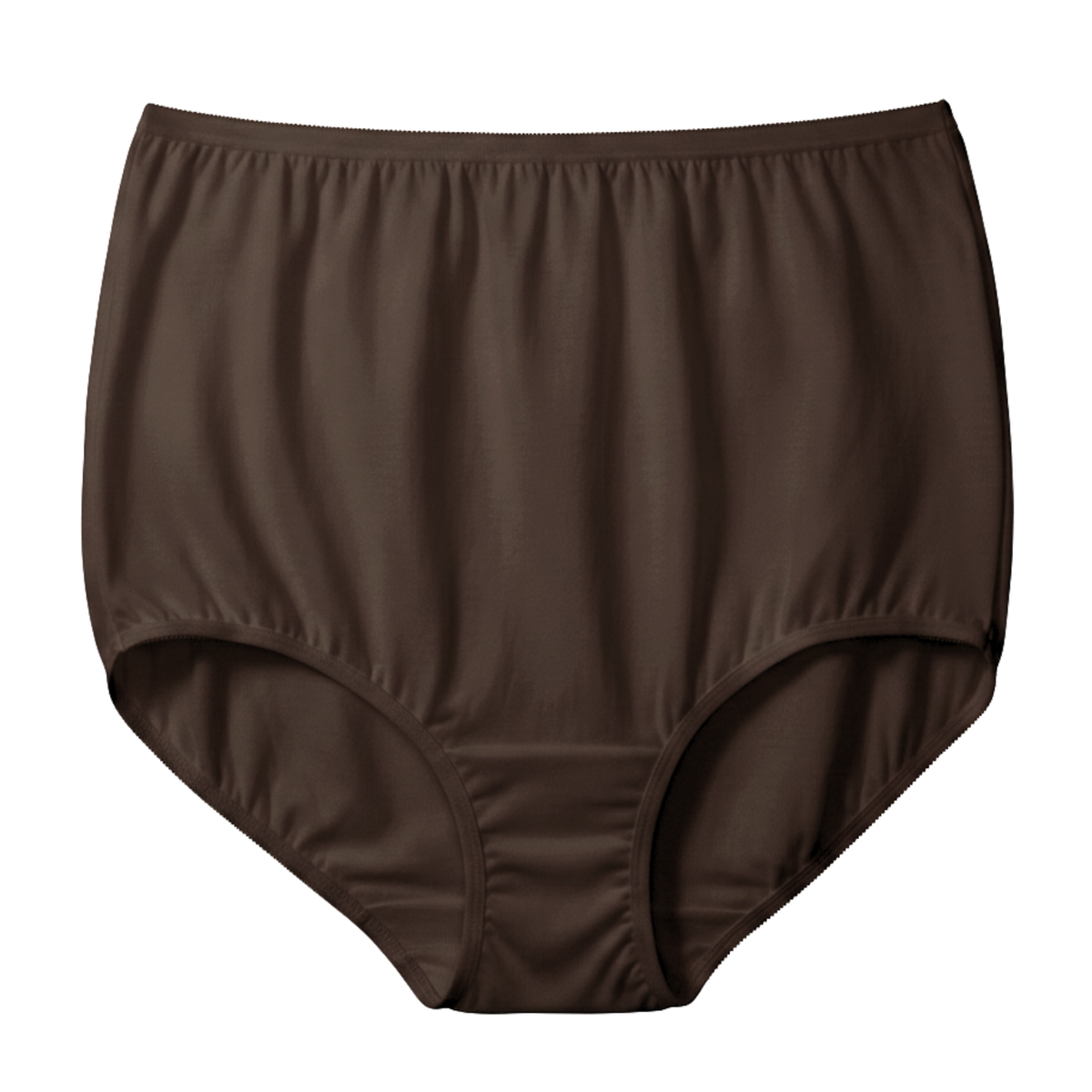 Vanity Fair Tailored Cotton Full Brief Panty, Midnight Black, 1 Pack, Style 15318, Front View