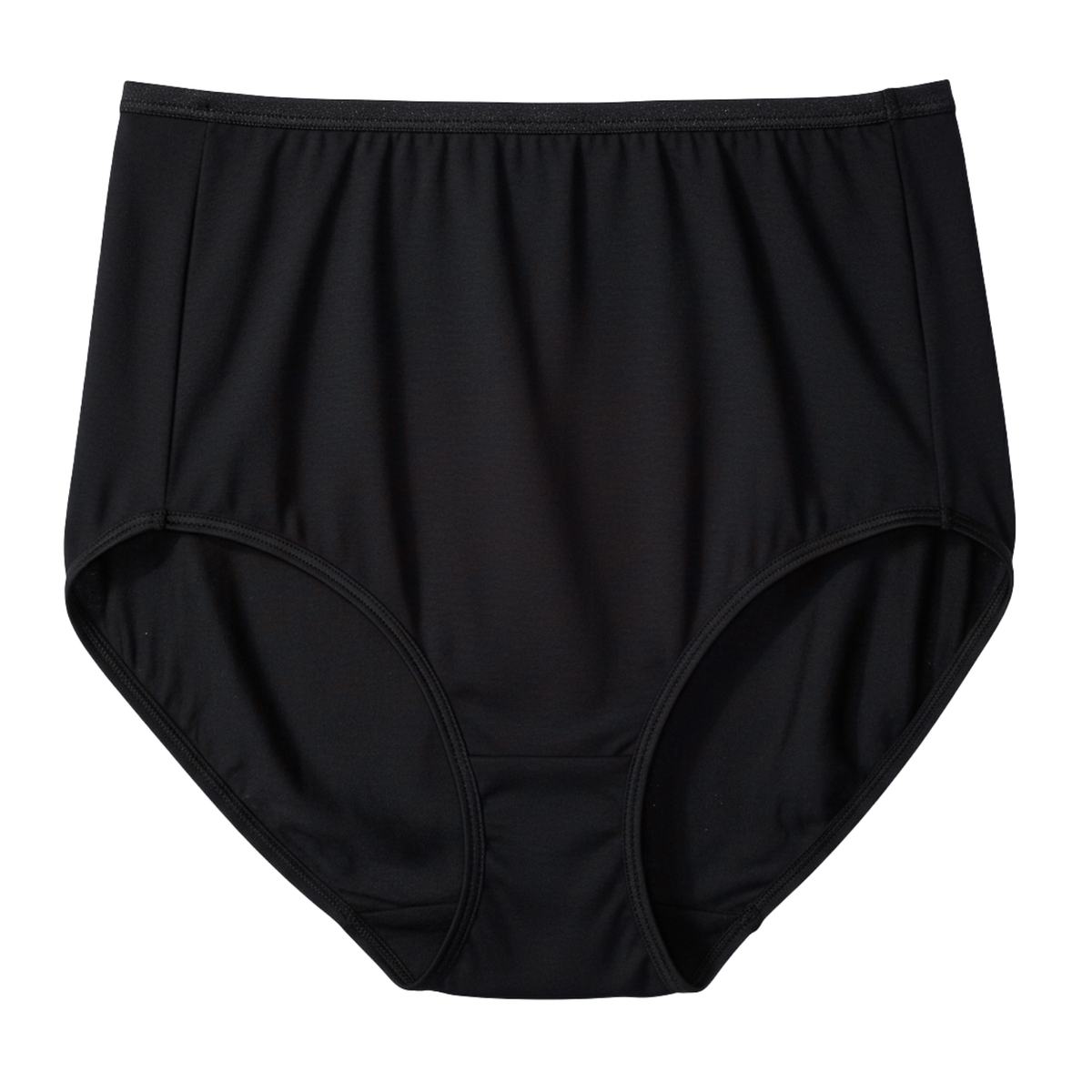 Vanity Fair Illumination Brief Panty, Midnight Black, 1 Pack, Style 13109, Front View
