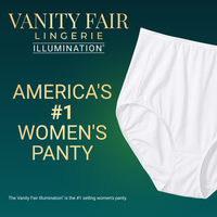 Vanity Fair Style 13109 Women's Illumination Brief Panty promotional image highlighting America's #1 selling women's panties brand