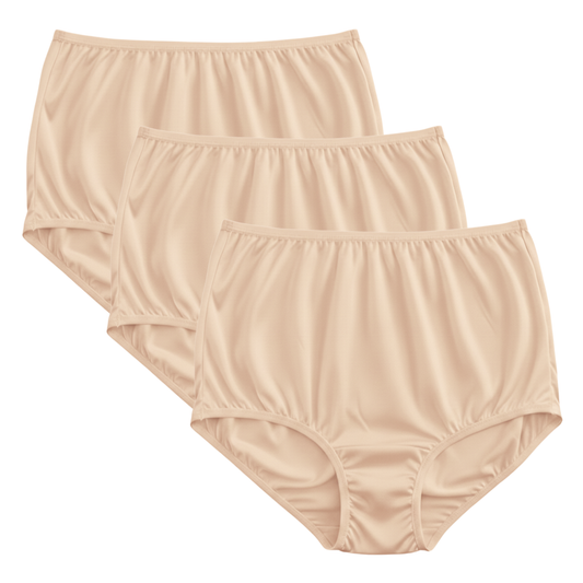 Vanity Fair Ravissant Tailored Full Brief Panties, Fawn Multi, 3 Pack, Style 15711, Front View