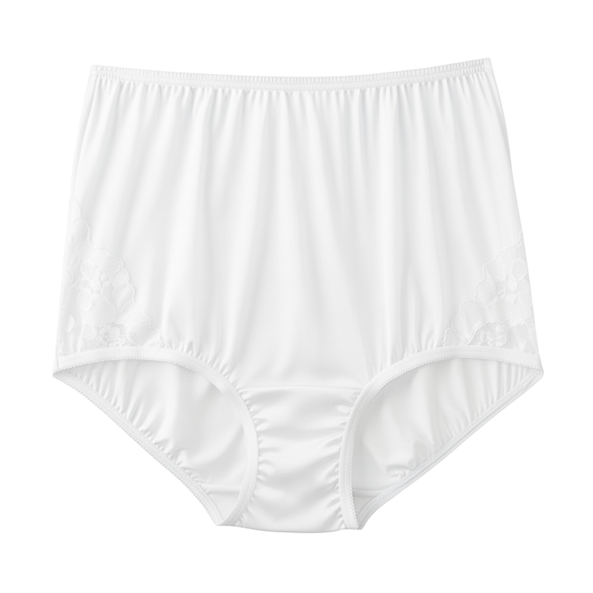 Vanity Fair Lace Nouveau Full Brief Panty, Star White, 1 Pack, Style 13001, Front View