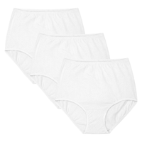 Vanity Fair Classic Cotton Full Brief Panties, SWH Multi, 3 Pack, Style 15320, Front View